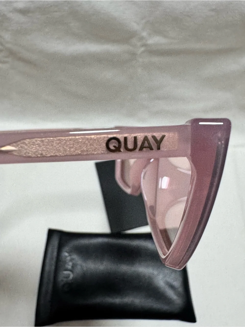 Quay Australia Translucent Pink Cat-Eye Sunglasses